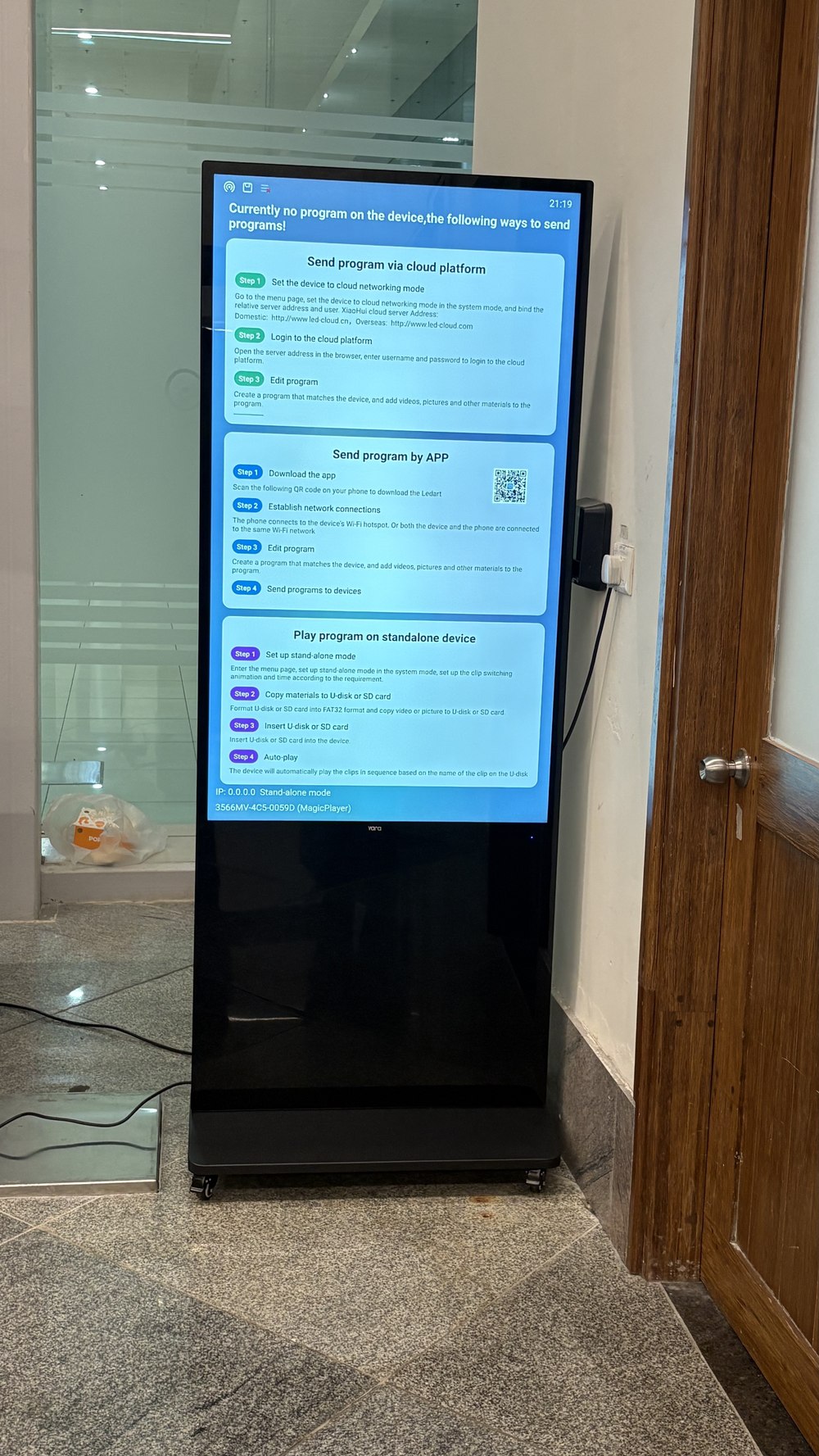 Completed LED panel installation on-site